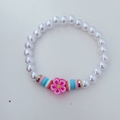 Handmade Tropical Flower Charm Bracelets Is Cute For Women’s Girl, I Can Adjust The Size Coconut Girl Bracelet Ideas, Coconut Girl Bracelets, Kid Bracelets, Bracelets Preppy, Brazilian Lemonade, Bracelets With Charms, Letter Charm Bracelet, Beaded Braclets, Friendship Bracelet Patterns Easy