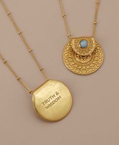 Inspirational Gold Plated Mandala Necklace with Larimar Stone - Necklaces Mandala Meaning, Buddha Groove, Spiritual Necklace, Mandala Necklace, Buddha Jewelry, Spiritual Symbols, Larimar Stone, Meaningful Jewelry, Personal Journey