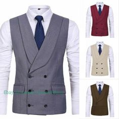 Double Breasted Vest, Double Breasted Waistcoat, Casual Formal Dresses, Dress Vest, Casual Vest, Double Breasted Suit Jacket, Classic Vintage, Vest Dress, Formal Dress