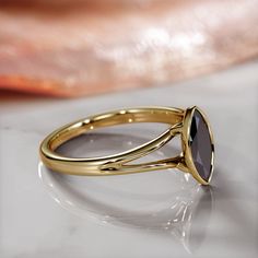 a close up of a ring on a table