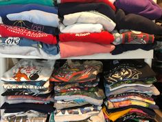 This listing is for a combination of thrifted t-shirts and crewneck sweatshirts! You pick the size and how many sets you want in the drop down menu. It's like a present for yourself, or a perfect gift for someone cool in your life. Size up for oversized fit. I typically pick novelty animal/travel/cottage/cartoon/music/sports/holiday/Harley etc.  If you have a style preference I encourage you to leave a note on your order! I do my best to fulfill requests but they are not guaranteed, it depends on what I have on hand at the moment. If you're open to multiple sizes let me know that too, there's a better chance I'll have what you like. Sizing is considered unisex. Sizing is based on measurements more than what the vintage tag says. If your size is not listed, it is sold out for now, check bac Shirt Thrift, Vibe Board, Cartoon Music, Skater Shirts, Etiquette Vintage, Vintage Crewneck Sweatshirt, 90s Skater, Vintage Crewneck, Ghost Faces