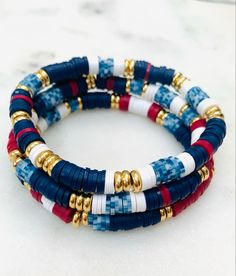 Perfect for summer! Custom made for you today! Mens Clay Bracelet, Sports Heishi Bracelets, Bracelets Heishi, Heishi Bead Bracelet, Heishi Bracelets, Clay Bracelets, Heishi Bracelet, Clay Bead Necklace, Homemade Bracelets