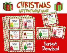 christmas gift exchange game for kids to play in the holiday themed classroom or at home