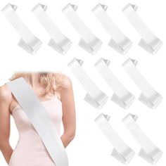 PRICES MAY VARY. You will get: 10 pieces of blank white sash, each of which is individually packaged. The tail of each plain white belt has been partially sewn, making it easy to use and can be matched simply by wearing it. In addition, the blank belt helps you improvise in DIY and show your personal characteristics. High-Quality Material: The beauty pageant belt is made of high-quality material, pure white and flawless, these waistlines have a silky feel and luster when viewed from every angle Beauty Pageant Sashes, Diy Sash, Pageant Sashes, Diy Space, Satin Sash, Decorations Wedding, Sash Belts, White Belt, Blank White