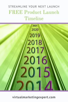 a green background with the text streamline your next launch free product launch time line