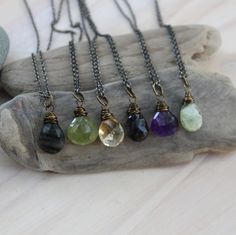 I want all of these..... Beautiful Stones, Gemstone Necklaces, Citrine Necklace, Hope Is, Create Space, Simple Jewelry, The Meaning, Handmade Pendants