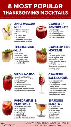 the 8 most popular thanksgiving cocktails to drink this holiday season info for drinks and desserts