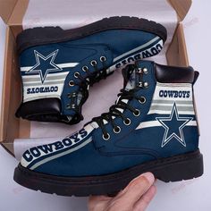 Dallas Cowboys Boots   Premium Shoes  Premium Leather Boots   Gift For Sports Lovers 29 Lightweight construction with breathable mesh fabric provides a comfortable and flawless fit. Breathable Low-top Boots For Streetwear, Durable Blue Casual Sneakers, Durable Blue Sporty Sneakers, Casual Durable Synthetic Boots, Durable High-top Sneakers For Streetwear, Sporty High-top Sports Boots, Sporty High-top Boots For Sports, Casual Low-top Sports Boots, Sporty Lace-up Boots For Sports