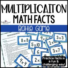 the multiplication math game for students to practice addition and subtraction