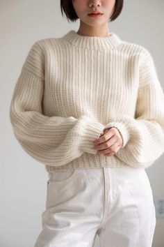 **THIS IS A DOWNLOADABLE CROCHET PDF FILE. IT IS NOT A FINISHED GARMENT.** The I'll Pencil You In Sweater is a beginner-friendly, vintage-inspired crochet sweater pattern. The sweater design boasts a chic double folded collar, thick bottom ribbing that gives any outfit a retro look, and timeless knit-like crochet stitches. The sweater pattern is size inclusive, ranging from sizes XS-5X and uses worsted weight yarn (so it works up quickly!). The pattern includes: -Detailed written instructions in Cheap Crochet Crew Neck Sweater, Cheap Knit Cropped Sweater, Cheap Cropped Knit Sweater, Cheap Crew Neck Cropped Sweater For Winter, Cheap Cropped Sweater For Layering, Balloon Sleeves Sweater Crochet The Snugglery Pattern, Cheap Crochet Sweater For Winter, Luxury Textured Knit Cropped Sweater For Fall, Affordable Knit Cropped Sweater