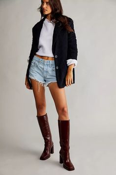 Taysha Tall Boots | Free People Tall Brown Boots Outfit, Tall Boots Outfit, Brown Boots Outfit, Upcoming Fashion Trends, Fall Winter Shoes, Tall Brown Boots, Black Boots Tall, Boots Fall, Bohemian Clothes