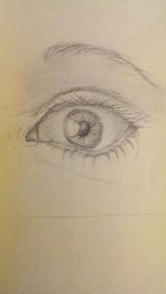 a pencil drawing of an eye