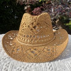 Style and sun protection go hand in hand with our Lafite Grass Edge Straw Fedora Hats. Keep cool and stylish with the sun-shielding brim while the Lafite grass edge adds a unique touch. Perfect for any sunny day outing! Woven Sun Hat For Summer Outdoors, Summer Outdoor Woven Sun Hat, Wide Brim Woven Sun Hat For Rodeo, Summer Outdoor Brimmed Panama Hat, Spring Outdoor Fedora Straw Hat, Summer Outdoor Panama Hat With Brim, Bohemian Straw Hat With Uv Protection For Warm Weather, Summer Outdoor Straw Hat, Straw Sun Hats One Size Fits Most