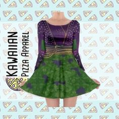 *PLEASE PLACE ORDERS BY SEPTEMBER 20TH (11:59 PM EST) FOR GUARANTEED HALLOWEEN DELIVERY* Sublimation printed dress great for a disneybound, halloween costume or everyday wear! I strive to be as film-accurate with my designs as possible and this design is printed using a sublimation printer, meaning the design is dyed into the fabric, making the design last longer than traditionally printed dresses. Printed on a 90% polyester, 10% spandex long sleeve skater dress in sizes XS-3XL. Dresses fall 1-3 Dresses Printed, Long Sleeve Skater Dress, Dresses Fall, Screen Printing Shirts, Sublimation Printer, Printed Dresses, 11 59, Fabric Making, Printed Dress