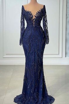 V-neck Mermaid Lace Floor-length Long Sleeve Sequined Prom Dress Prom Dress Pictures, Trendy Prom Dresses, Braut Make-up, Prom Dresses With Sleeves, Gala Dresses, Glam Dresses, Luxury Style, Lace Fashion, Dress Picture