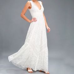 Lulus Melia White Lace Maxi Dress (Wedding Dress). Never Been Worn, New With Tags. Bohemian Dress With All Over Lace, Super Cute And Comfortable. Well-Made For The Price! White Maxi Dress With Scalloped Lace V-neck, White Scalloped Lace Dress For Bridesmaid, White Lace Bridesmaid Dress With Scalloped Lace, Bridesmaid Maxi Dress With Scalloped Lace, V-neck Lace Patchwork Dress For Wedding Night, Lace Maxi Dress For Wedding Night, Summer Wedding Maxi Dress With Scalloped Lace, White Scalloped Lace Dress For Prom, Bridesmaid Scalloped Lace Maxi Dress