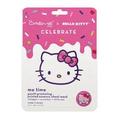 Hello Kitty Face Sheet Mask - Me Time (6 units) The Crème Shop, Hello Kitty Shop, Lip Patch, Hello Kitty Gifts, Creme Shop, Glass Nail File, Face Sheet Mask, Hello Kit, Hello Kitty Halloween