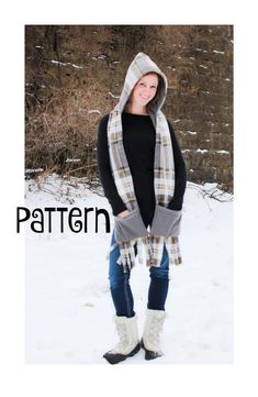 PDF PATTERN/TUTORIAL- NOT A FINISHED PRODUCT! Please read entire listing prior to purchase.Instant download (once your payment clears, usually within 5") for pattern to MAKE YOUR OWN hooded  scarf with pockets at the ends of the scarf!  Multiple sizes included and is also easily modifiable.  Sizes included are toddler, Youth Small, Youth Medium and Youth Large as well as adult.  Directions include fringe at the ends, but this can be omitted if desired. You will not receive anything in your physi Hooded Scarf With Pockets, Hooded Cowl Scarf, Ankara Scarf, Scarf Sewing, Scarf Sewing Pattern, Scarf With Pockets, Hooded Scarf Pattern, Sewing Hats, Hooded Cowl