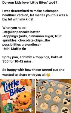 the recipe for cupcakes is shown in three different pictures