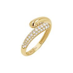 You've just met THE ring to update your ring stack with. Our Diamond Rendezvous Ring is where opulence meets everyday sophistication in a design that’s as breathtaking as it is wearable. Crafted in 14K Gold to be a centerpiece of any ensemble, featuring a sparkling array of diamonds that adorn the wrap and radiate. The perfect curve with a dash of sparkle is all you need for your flawless ring stack. Pairs beautifully with the Diamond Rendezvous Hoops.

Size: 8mm (W)
Approx. 0.35ct Diamonds
G-H Perfect Curves, Ring Stack, Ring Sale, The Ring, Stacking Rings, A Design, Lab Grown, Lab Grown Diamonds, Natural Diamonds