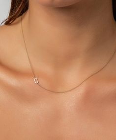 "14k Dainty Initial Letter Necklace in Solid Gold, White Gold, or Rose Gold. Makes the perfect personalized gift! HOW TO ORDER STEP 1: In the 1st drop down menu, select the finish you would like: -14k Solid Gold -14k White Gold -14k Rose Gold STEP 2: In the 2nd drop down menu, select the necklace length: Length: -16\" chain -16\" w/ option for 14\" -18\" -18\" option for 16\" *Model is wearing the 16\" w/ 14\" option chain worn on 14\" **16\" w/ 14\" option means the necklace is 14\" with a 2\" Minimalist Oval Link Necklace For Anniversary, Fine Jewelry Initial Necklace With Cable Chain As Gift, Rose Gold Initial Pendant Necklace With Cable Chain, Delicate Oval Link Necklace For Gift, Gift 14k Gold Chain Necklace With Oval Pendant, Personalized Yellow Gold Link Necklace, 14k Gold Chain Necklace With Oval Pendant For Gift, Minimalist Personalized Link Necklace, 14k Gold Cable Chain Name Necklace