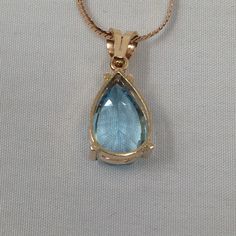 "Vintage Estate 14Kt Topaz Pendant , Chain and Earring Set. Chain is approx 17 3/4 inches long. PROFESSIONAL INSURANCE APPRAISAL of $1600.00 This set has been professionally appraised and that written appraisal will accompany the set when sold. Since I am not an expert regarding this item, I have relied on the expertise of the certified professional appraisal. The following details about this pendant, chain and earrings are from a Certified Gemmologist-Certified Gold Smith appraisal: \" A 14 kar Classic Topaz Birthstone Jewelry, Formal Blue Topaz Drop Necklace, Teardrop Gemstone 14k Gold Jewelry, 14k Gold Teardrop Gemstone Jewelry, 14k Gold Teardrop Jewelry For Anniversary, Gold Blue Topaz Teardrop Pendant, Formal Blue Topaz Teardrop Pendant Necklace, Blue Topaz Teardrop Necklace For Formal Occasions, Formal Blue Topaz Teardrop Necklace