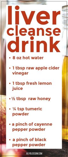 Liver Cleanse Drink with Apple Cider Vinegar #LiverHealthMatters #HealthyLiverHappyLife #LiverWellness #SupportLiverHealth #LiverDetoxTips #LiverDietIdeas #CleanLiverCleanLife #LiverCareJourney #NourishYourLiver #LiverLovingFoods Liver Cleanse Home Remedies, Cleanse Home, Liver Cleanse Drink, Cleanse Drink, Healthy Liver Diet, Best Cough Remedy, Liver Care, Cleansing Drinks, Raw Apple Cider Vinegar