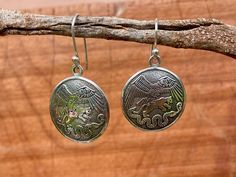 the Andean Trilogy of Condor Puma and Snake  It is made of 950 silver weight : 9.1 gr diameter: 2.4 cm height with hook : 4.4 cm Peru, Jewelry Earrings Dangle, Etsy Earrings, Dangle Drop Earrings, Dangle Earrings, Jewelry Earrings, Drop Earrings, Crochet, Silver