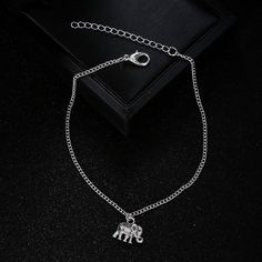 New Elephant Ankle Bracelet ~Choose from Stainless steel anklet chain or Silver plated anklet chain ~Anklet measures available in 9 inch, 10 inch, or 11 inch length plus has a 1 inch extender ~Elephant charm measures 1/2 inch wide ☆ Ships within 24 hours of purchase Monday-Saturday Elephant Anklet, Silver Chain Anklet, Elephant Shape, Elephant Jewelry, Silver Elephant, Lucky Elephant, Silver Elephants, Elephant Charm, Foot Jewelry