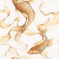 AI40610 Koi Fish Wallpaper Koi Fish Wallpaper, Koi Wallpaper, Off White Wallpapers, Eclectic Wallpaper, Fish Wallpaper, Contemporary Wallpaper, Metallic Wallpaper, Wallpaper Modern, Gold Wallpaper