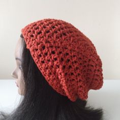 Serenity And Luxe | Clay Orange Crochet Slouch Rasta Boho Beanie | Small Color: Clay Orange [Dark Burnt Orange] 100% Premium Acrylic Breathable Material One Size Fits Most Measurements: 11in. Long (From Hairline To Base Of Hat) 8in. Wide (Across Widest Part Of Hat) 7in. Wide (Brim) Handmade.Custom.Crochet Please Note: This Item Is New And Unused. The Brim On This Beanie Has Some Stretch. Care Instructions: Machine Wash Cold. Tumble Dry Low. Do Not Iron. Do Not Bleach. Do Not Dry Clean. Crochet Ponytail Beanie, Dark Burnt Orange, Boho Beanie, Clay Orange, Orange Crochet, Ponytail Beanie, Slouch Beanie, Custom Crochet, Wide Brimmed