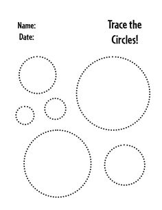 trace the circles worksheet