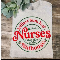 Cute Design ! Custom Made And Will Ship Within A Few Days! On Gildan Unisex Short Sleeve Check Out My Page For More Designs Funny Nurse Shirts Svg, Vinyl Tshirts Designs, Healthcare Christmas Gifts, Christmas Vinyl Ideas For Shirts, Medical Christmas Shirts, Christmas Work Shirts, Nurse Christmas Shirts Svg, Nursing Christmas Shirts, Work Christmas Shirts