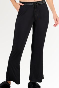 A cozy fit, non-binding waistband with a matching drawstring and side pockets will make our Faceplant Bamboo soft lounge pants your new “ole reliable.” Wear them to bed or to a casual dinner. A favorite for cozying at home, but classy enough to show them off. True to size with a 28.5” (small) to 29” (XL) inseam. A cozy fit satin waistband with non-binding elastic, matching drawstring and side pockets in a cozy cut long pant. Wear them to bed or to a casual dinner. A favorite for cozying at home, but cute enough to show them off. Long pants pair perfectly with our tank in the summer or with our long sleeve Tee for cozy “indoor winter survival” gear. Petite customers? Check out our Faceplant Bamboo Capri Pants. Bamboo Pants, Winter Survival, Bamboo Pajamas, Comfortable Pajamas, Best Pajamas, Cozy Pajamas, Boyfriend Shirt, Body Warmer, Cozy Fits