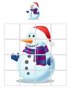 a snowman with a santa hat and scarf standing behind a caged in window