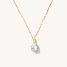 Moonstone Teardrop Necklace Moonstone Teardrop Necklace, Teardrop Necklace, Moonstone Pendant, Moon Stone, Gemstone Necklace, Wear It, Moonstone, Gemstones