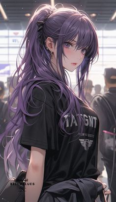 Anime Purple Hair, Photo Manga, Base Anime, Walpapers Cute, Anime Fashion, Chibi Anime Kawaii, Hair Anime