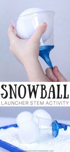 Snow Themed Stem Activities, Physical Education Stem Activities, Snow Themed Party Games, New Years Day Activities For Kids, Winterfest Decorations, Prek Stem Activities, Winter Stem Activities For Kids, New Years Activities For Kids, Snowball Launcher