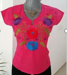 Beautiful authentic Mexican embroidered blouse in hot pink Womens Blouses, Authentic Mexican, Embroidered Blouse, In Hot, Womens Clothing Tops, Hot Pink, Blouses For Women, Blouses, United States