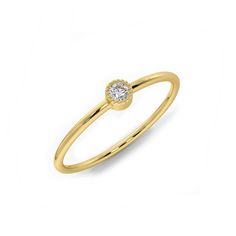 "Simple and chic minimalist solitaire ring, nice to wear every day, absolutely perfect for any occasion, and match any other ring style! This ring can be worn individually or with two or more stackable to create a unique look. Ring features Metal: Available in solid white, yellow, or rose gold 14k. Width :Approximately 1.2 mm Weight: Approximately 1.2 grams (depends on finger size) - Diamond Shape: Round - Number of Stones: One of Mined Diamond (100% Real Diamonds ) - Diamond Size: 2.50 mm - Tot Wedding Ring Hand, Single Diamond Ring, Simple Diamond Ring, Flush Set Diamond, Classic Solitaire Ring, Dainty Diamond Ring, Engagement Ring Solitaire, Single Stone Ring, Synthetic Diamond