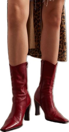 Brown Knee-high Boots With Stacked Heel For Spring, Spring Brown Mid-calf Boots With Stacked Heel, Chic Brown Knee-high Boots With Stacked Heel, Red Leather Snip Toe Mid-calf Boots, Brown Suede Knee-high Boots With Snip Toe, Sweet Talker, Upcoming Fashion Trends, Free People Summer, Pointed Toe Boots