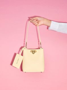 Beige Alcott Bucket Bag - CHARLES & KEITH US Beige Bucket Bag With Chain Strap, High-end Beige Bucket Bag, Beige Bucket Bag With Gold-tone Hardware, Rectangular Beige Bucket Bag With Gold-tone Hardware, Beige Rectangular Bucket Bag With Gold-tone Hardware, Uni Bag, Off Duty Outfits, Charles Keith, Classic Bags