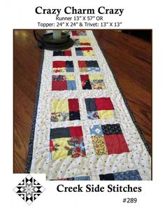 Charm Crazy Charm Casserole Carrier Pattern, Owl Quilt Pattern, Make Table, Carrier Pattern, Heart Quilt Pattern, Side Stitch, Table Runner Pattern, Aprons Patterns, Bed Runner