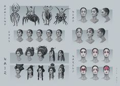 an image of various faces and hair styles