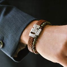 Discover the Harrison bracelet, a sophisticated blend of premium Nappa leather and elegant design, featuring an engraved clasp. Perfect for both business and casual settings, it's the ultimate accessory for the modern professional.- WIDTH: 12 mm- MATERIAL TYPE: 100% genuine nappa leather- CLASP COLOR: Brushed silver- CLASP MATERIAL: 316L stainless steel- CLASP TYPE: Magnetic Gold Armband, Dragons Blood, Black Edition, Nature Bracelets, Nappa Leather, Gemstone Bracelet, Sophisticated Style, The Modern, Leather Bracelet