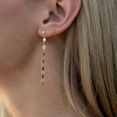 Yes, These earrings are made of REAL 14K GOLD 14K Solid Yellow Gold Mirror Chain Earring Set, Real Gold Earrings, Dangle Earrings, Drop Earrings, Women Shop our 14K Hoops https://www.etsy.com/shop/GOLDMANIA?ref=seller-platform-mcnav§ion_id=27644231 Shop our 14K Suds https://www.etsy.com/shop/GOLDMANIA?ref=seller-platform-mcnav§ion_id=27644229 Shop On Sale items https://www.etsy.com/shop/GOLDMANIA?ref=seller-platform-mcnav§ion_id=1 Metal: 14K Yellow Gold Closure: Push back Drop Length: 55 x 3mm S Real Gold Earrings, Chain Earring, Gold Paper, Earrings Women, Earrings Drop, Gold Earrings Dangle, Gold Mirror, Chain Earrings, Earrings Dangle