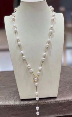 12.0mm-17.0mm Freshwater Pearl "Melissa" Baroque Necklace – The Freshwater Pearl Company Pearl Party, Pearl Lariat Necklace, Pearl Lariat, Oval Necklace, Necklace Clasps, Pearl Necklaces, Freshwater Pearl Necklace, Pearl Types, Freshwater Cultured Pearls