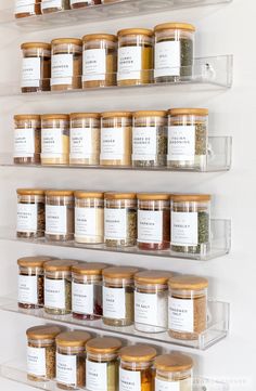 Achieve the best pantry organization with Pinterest-inspired ideas! Discover clever storage solutions, labeling tips, and stylish...Read More→ #pantryorganization Spice Rack Organization, Cabinet Spice Rack, Glass Spice Jars, Fridge Organization, Kitchen Spices, Spice Organization, Pantry Design, Storage Hacks, Clever Storage