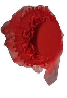 This Deluxe Spanish Gaucho style hat in the sombrero Cordobés style is perfect for Day of the Dead, goth, Black Widows, "church hats," Kentucky Derby, vampires, cosplay, Halloween, theme parties, Cinco de Mayo, theatrical productions and other events. It is made of lux felt fabric in either all red or all black (sold separately) and is designed to move with the person wearing it - it is not completely stiff. Hat is 3" in height and 12″x14″ in diameter - one size fits most adults and teens and so Red Costume Hat, Red Themed Halloween Hat, Gothic Red Costume Hats And Headpieces For Costume Party, Novelty Red Hat Costume Accessories, Black And Red Cowboy Hat, Spanish Hat, Vampire Cosplay, Black Widows, Red Or Black