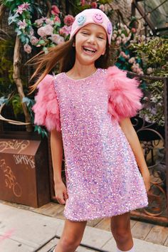 Rose Feather Party Dress Feather Party Dress, Innocent Beauty, Feather Party, Crystal Hoodie, Pink Sequin Dress, Flower Sweater, Rainbow Sweater, Shimmer And Shine, Favorite Boots